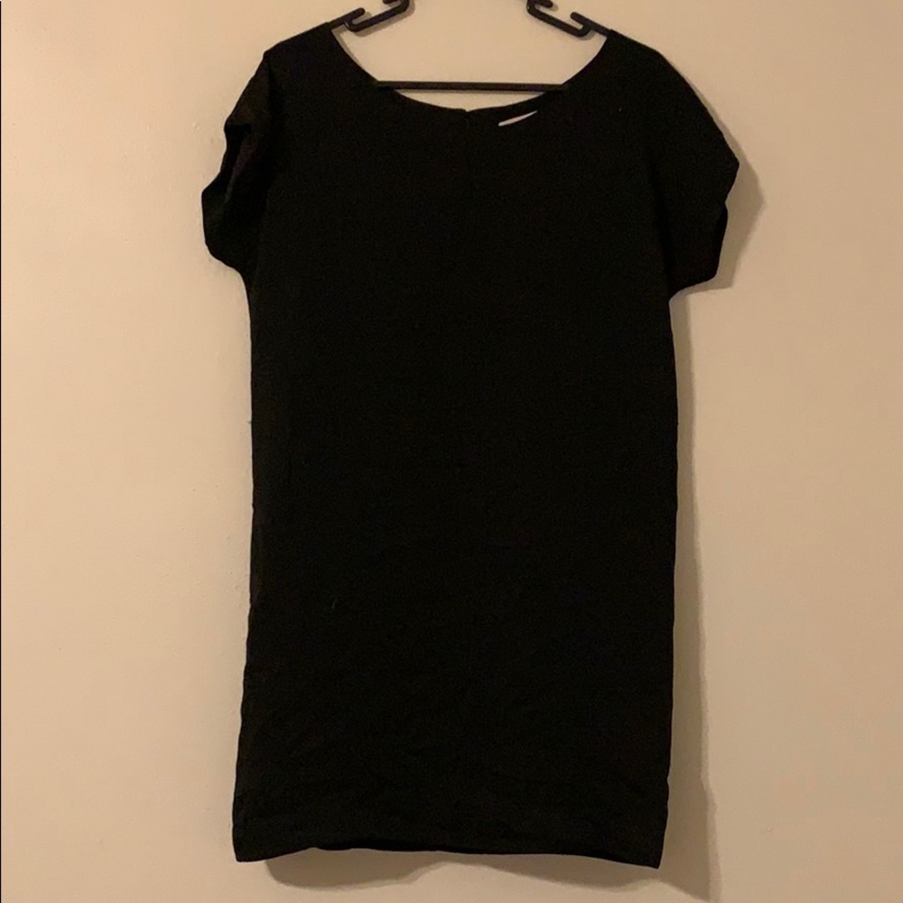 BCBG Black Sack Dress with Buttons size XS